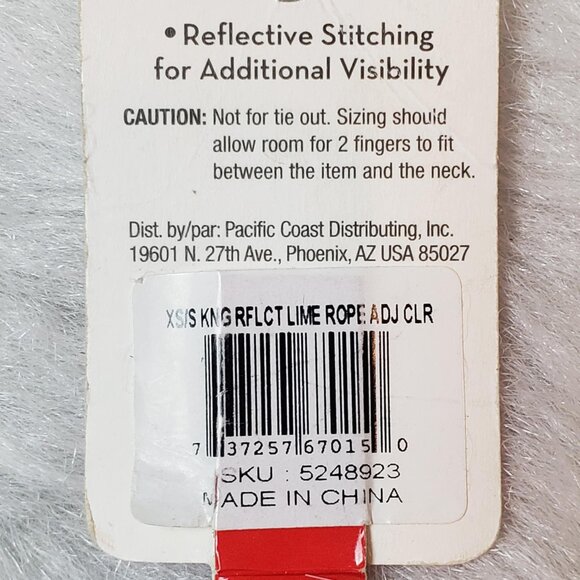 KONG XS/S Green & Black Reflective Dog Collar + 4 Ft Comfort Grip Rope Leash - Picture 11 of 16